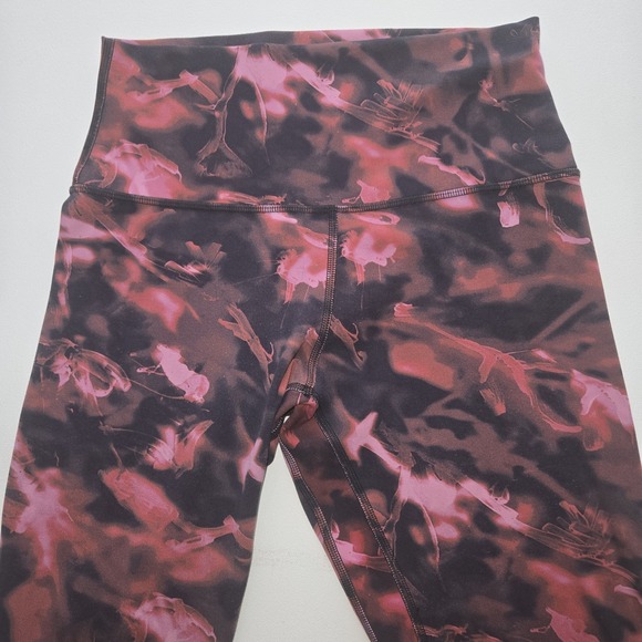 Lululemon Align HR Pant 28" Intensity Pink Blossom Multi Sz 6 Black High Rise 24 - Picture 3 of 8